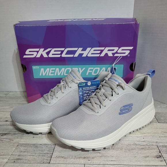 Skechers Memory Foam Sparrow 2.0 Lace Up Women's Sneakers US 7 Gray NEW - Picture 1 of 11